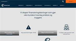 Desktop Screenshot of entercard.no